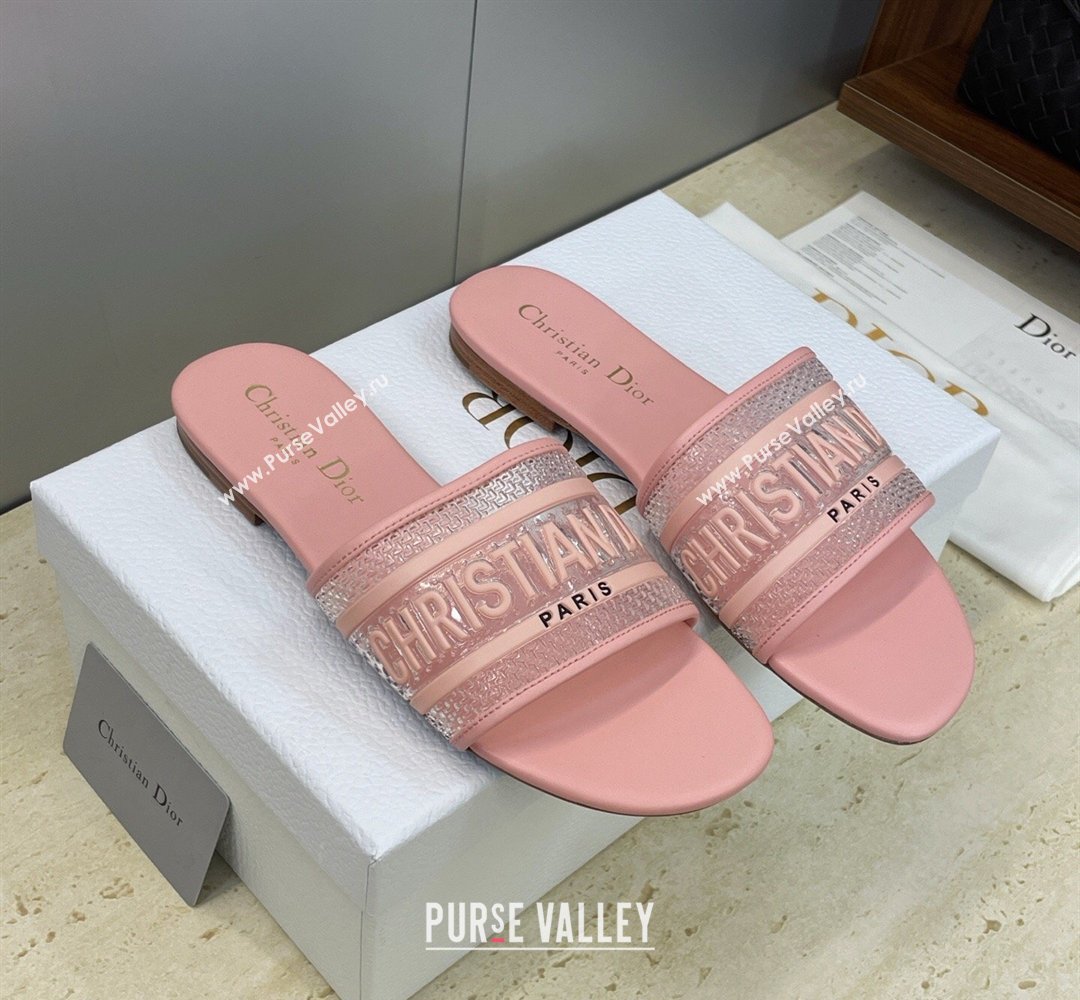Dior Dway Flat Slides Sandal in Transparent and TPU Pink 2026 (JC-260302089)