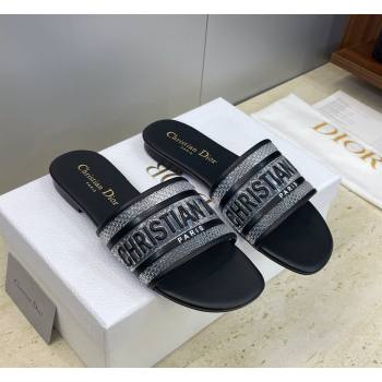 Dior Dway Flat Slides Sandal in Transparent and TPU Black 2026 (JC-260302091)