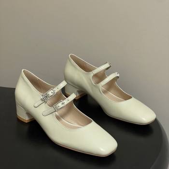 Dior Cherie Pumps 4cm in Supple Calfskin Leather White 2026 0303 (MD-260303006)