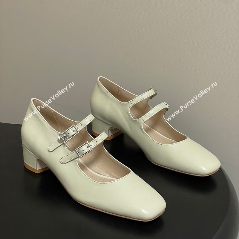 Dior Cherie Pumps 4cm in Supple Calfskin Leather White 2026 0303 (MD-260303006)