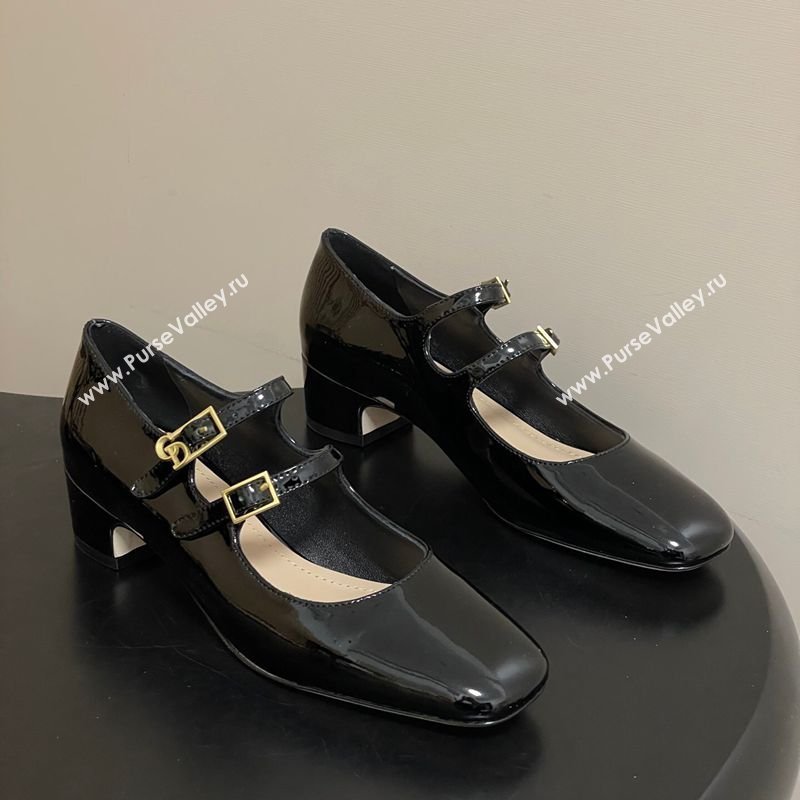 Dior Cherie Pumps 4cm in Patent Calfskin Leather Black 2026 0303 (MD-260303007)