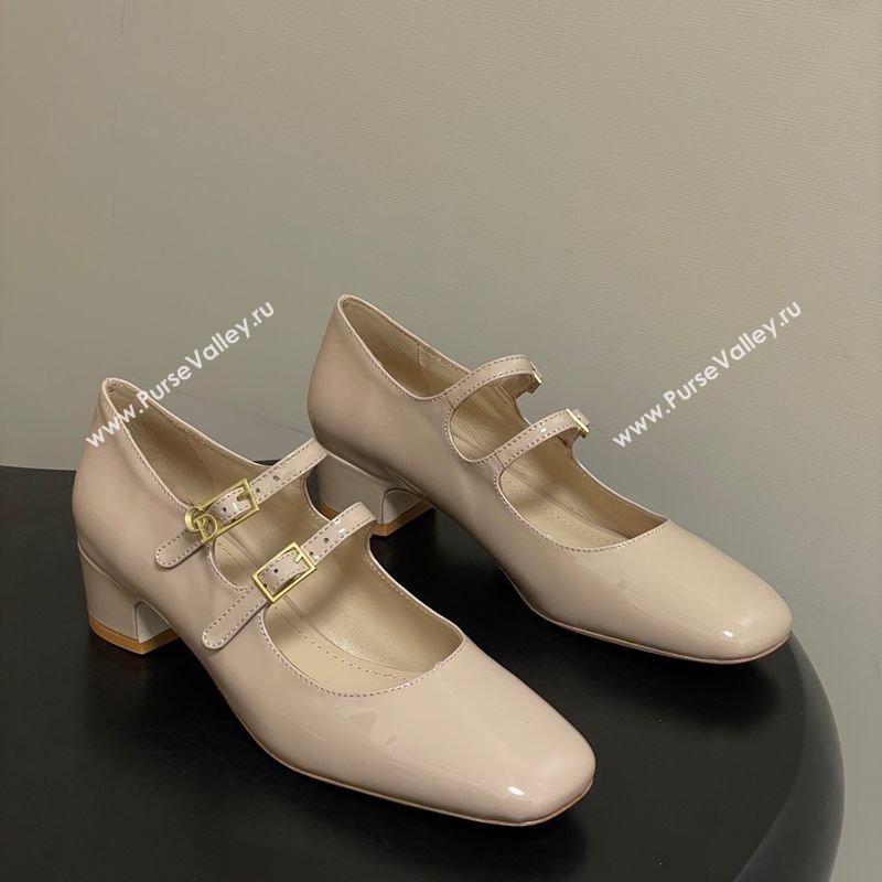Dior Cherie Pumps 4cm in Patent Calfskin Leather Nude Pink 2026 0303 (MD-260303008)