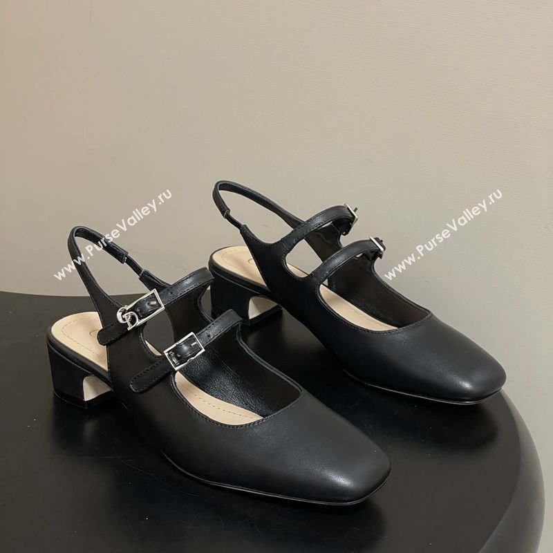 Dior Cherie Slingbacks Pump 4cm in Supple Calfskin Leather Black 2026 0303 (MD-260303001)