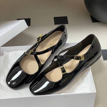 Dior Very Dior Ballet Flats in Patent Leather Black 2026 0303 (MD-260303013)