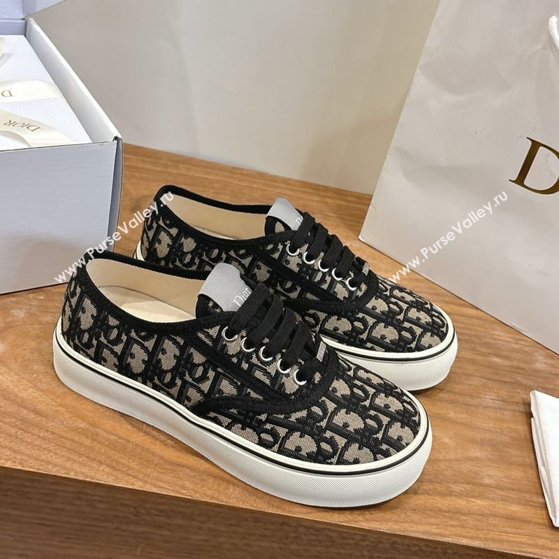 Dior Saltwind Sneakers 3cm in Dior Oblique Embroidered Cotton Blue 2026 0303 (MD-260303035)