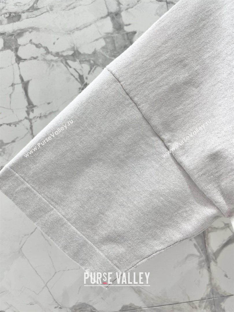 Dior Cotton T-Shirt Light Grey 2026 DR0311012 (QI-260311106)