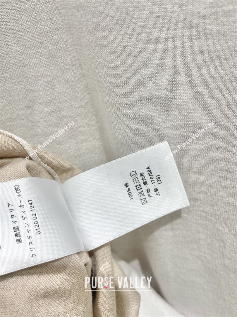 Dior Cotton T-Shirt Light Grey 2026 DR0311012 (QI-260311106)