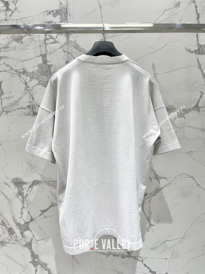 Dior Cotton T-Shirt Light Grey 2026 DR0311012 (QI-260311106)