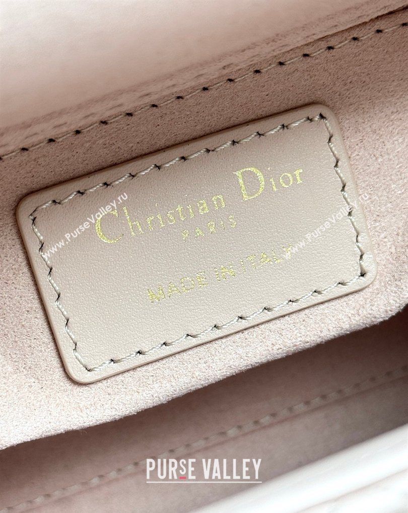 Dior Mini Lady Dior Bag in Cannage Lambskin with Bow Blush Pink 2026 D6603 (XXG-260408092)
