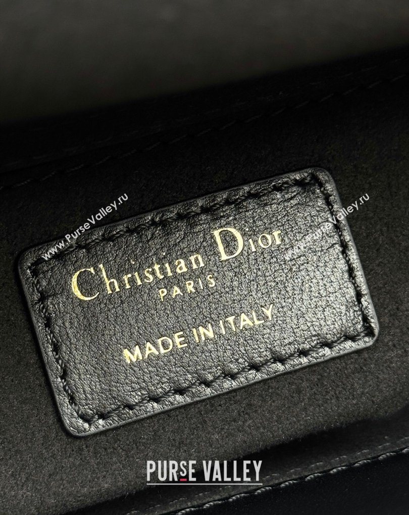 Dior Small Lady Dior My ABCDior Bag in Cannage Lambskin with Bow Black 2026 D6604 (XXG-260408093)