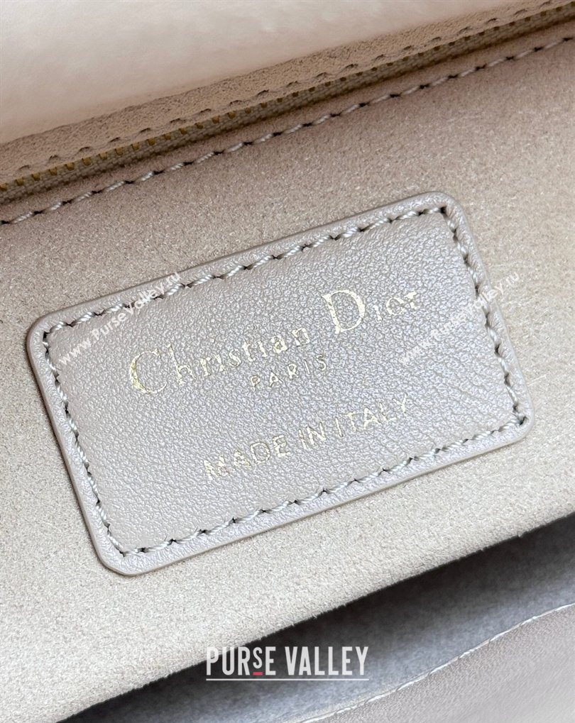 Dior Small Lady Dior My ABCDior Bag in Cannage Lambskin with Bow Beige Apricot 2026 D6604 (XXG-260408095)