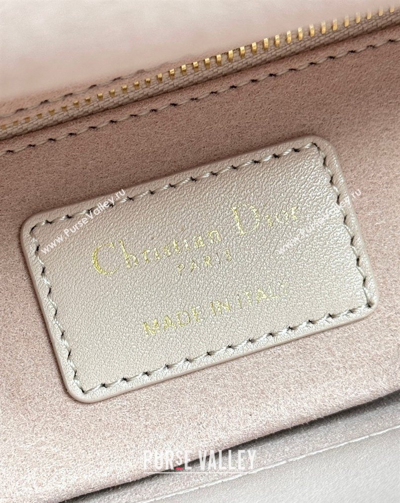 Dior Small Lady Dior My ABCDior Bag in Cannage Lambskin with Bow Blush Pink 2026 D6604 (XXG-260408096)