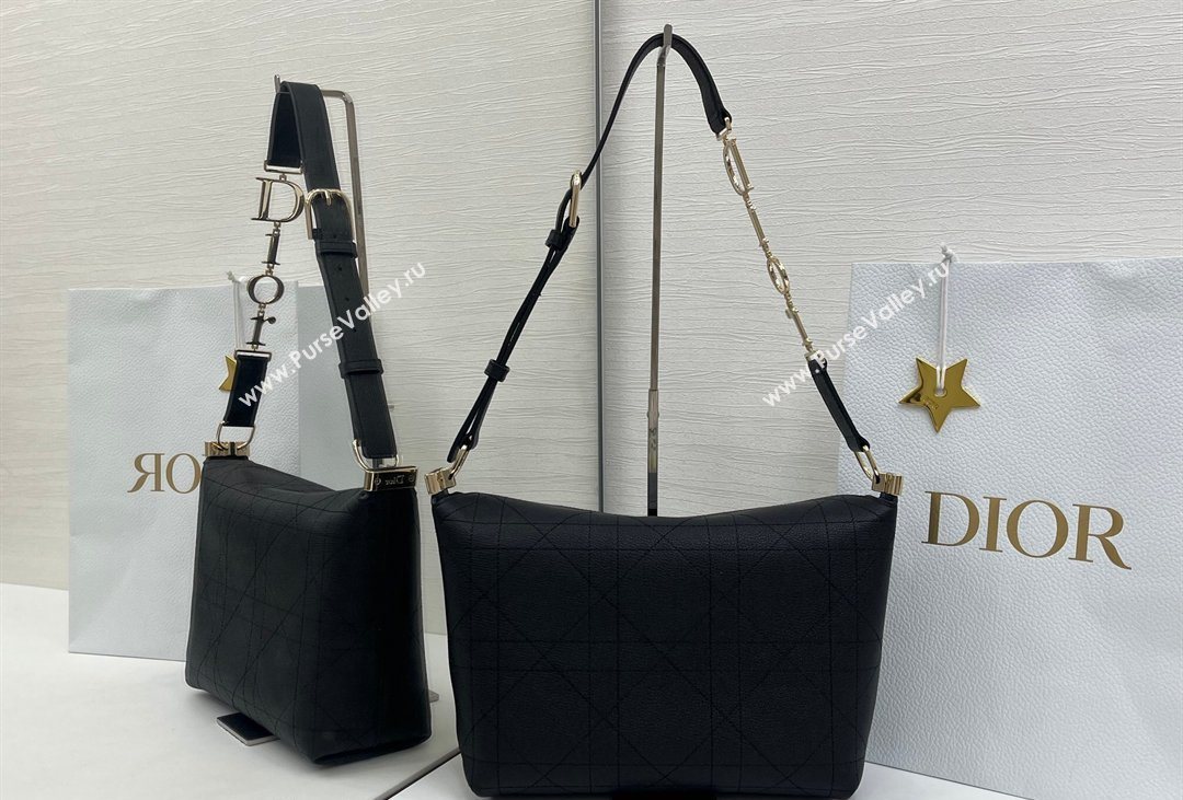 Dior Small Diorly Bag in Cannage Flat Calfskin Leather Black 2026 (XXG-260408102)