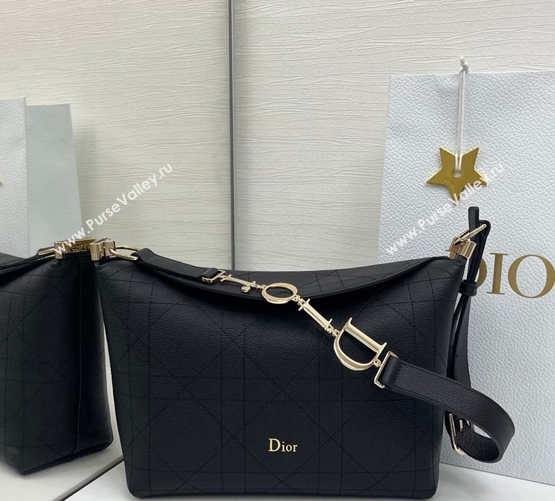 Dior Small Diorly Bag in Cannage Flat Calfskin Leather Black 2026 (XXG-260408102)