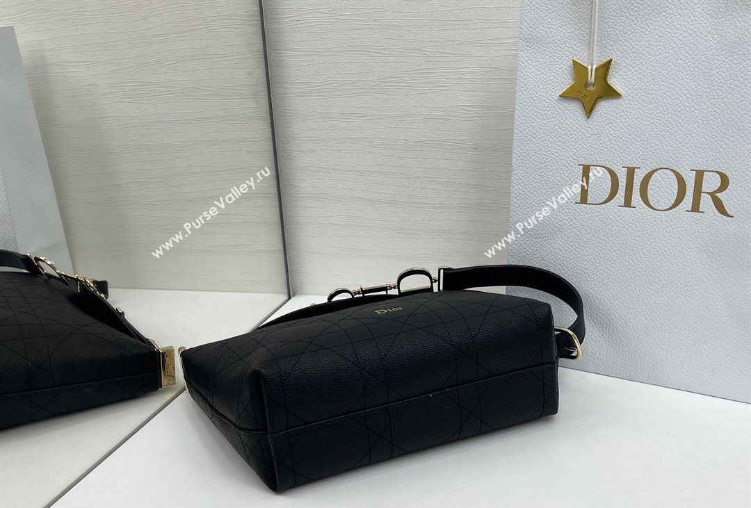 Dior Small Diorly Bag in Cannage Flat Calfskin Leather Black 2026 (XXG-260408102)