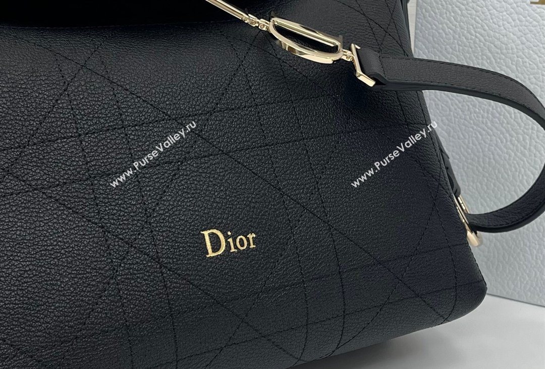 Dior Small Diorly Bag in Cannage Flat Calfskin Leather Black 2026 (XXG-260408102)
