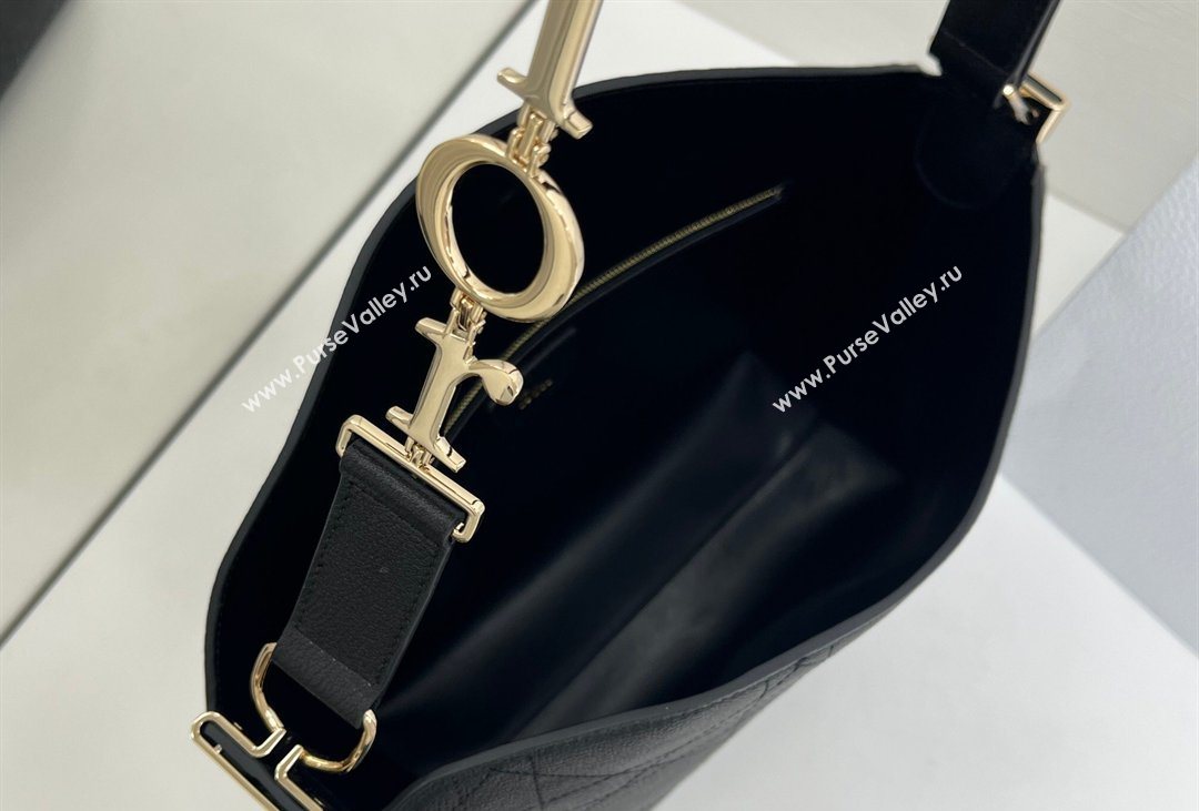 Dior Small Diorly Bag in Cannage Flat Calfskin Leather Black 2026 (XXG-260408102)
