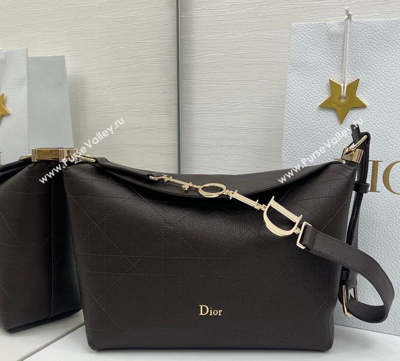 Dior Small Diorly Bag in Cannage Flat Calfskin Leather Brown 2026 (XXG-260408103)