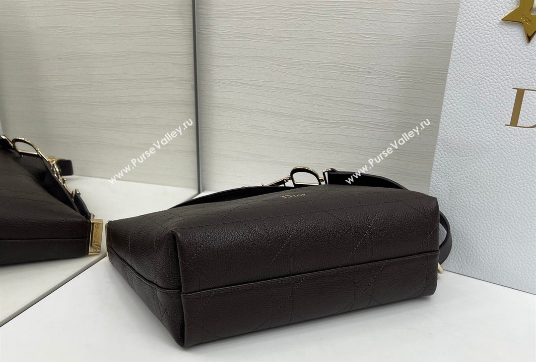 Dior Small Diorly Bag in Cannage Flat Calfskin Leather Brown 2026 (XXG-260408103)
