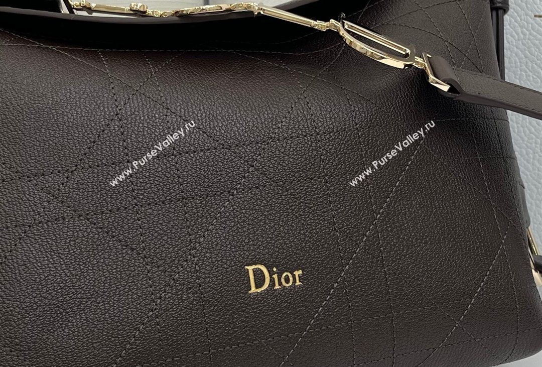 Dior Small Diorly Bag in Cannage Flat Calfskin Leather Brown 2026 (XXG-260408103)
