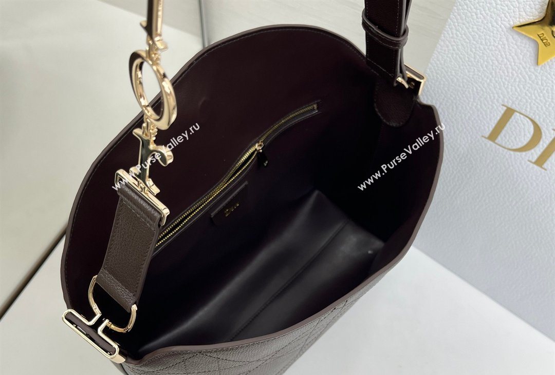 Dior Small Diorly Bag in Cannage Flat Calfskin Leather Brown 2026 (XXG-260408103)
