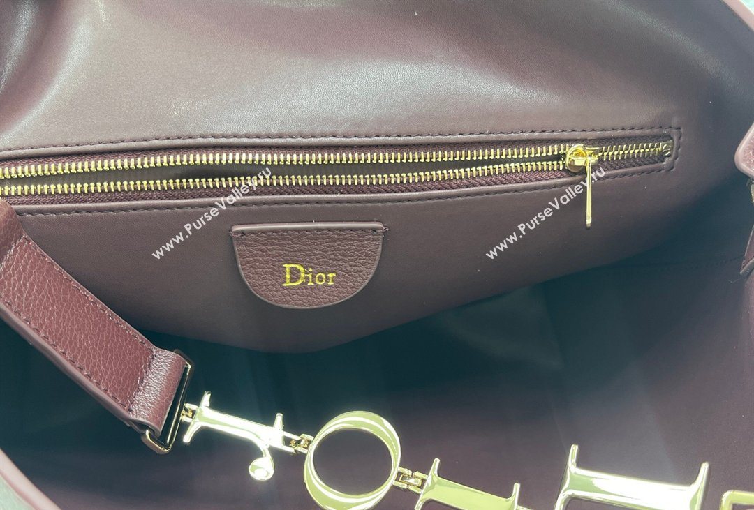 Dior Small Diorly Bag in Cannage Flat Calfskin Leather Burgundy 2026 (XXG-260408104)