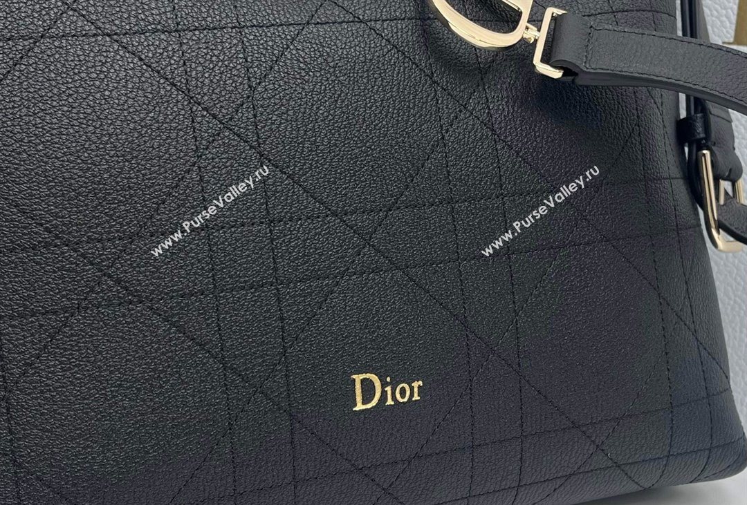 Dior Medium Diorly Bag in Cannage Flat Calfskin Leather Black 2026 (XXG-260408106)