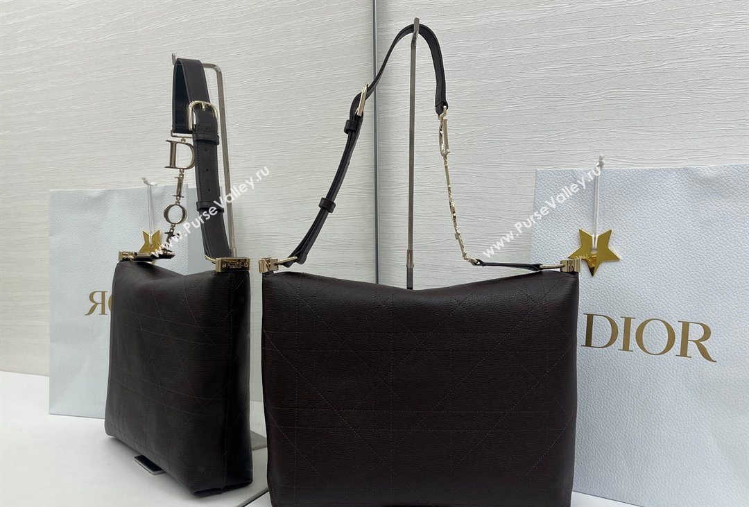 Dior Medium Diorly Bag in Cannage Flat Calfskin Leather Brown 2026 (XXG-260408107)