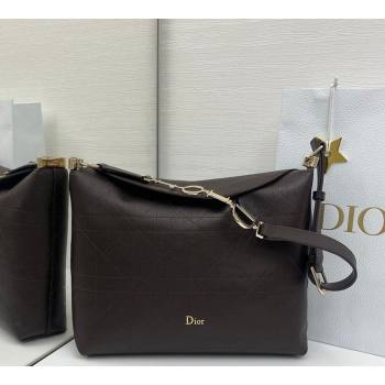 Dior Medium Diorly Bag in Cannage Flat Calfskin Leather Brown 2026 (XXG-260408107)