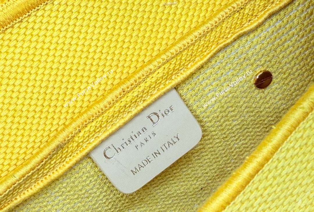 Dior Medium Saddle Bag with Strap in Yellow and Red Book Cover Embroidery 2026 D9930 (XXG-260408111)