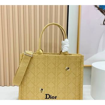 Dior Mens Medium Book Tote Bag in Cannage Embroidery and Bees Gold-Tone 2026 8833 (BF-260408117)