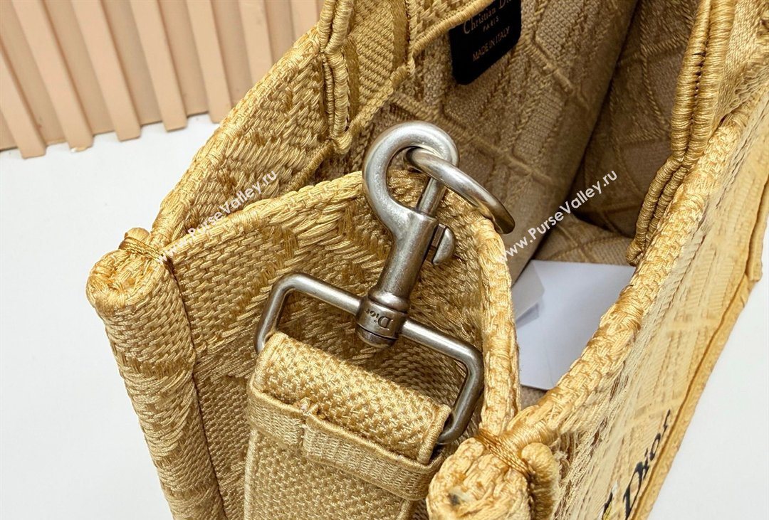 Dior Mens Medium Book Tote Bag in Cannage Embroidery and Bees Gold-Tone 2026 8833 (BF-260408117)