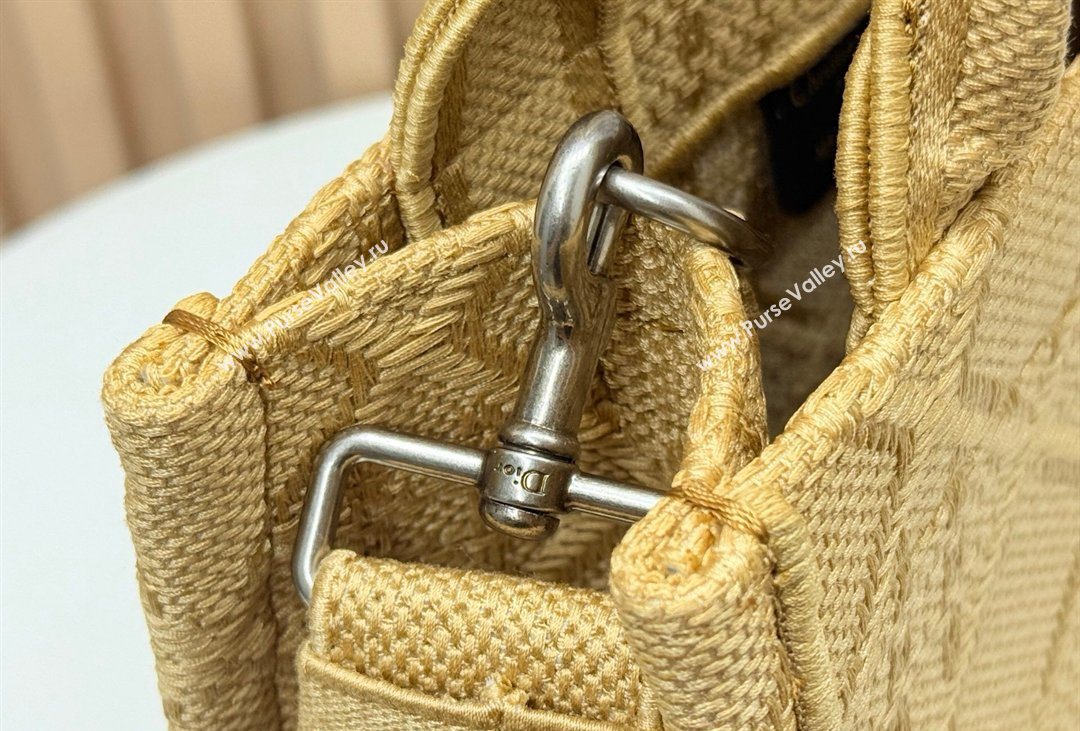 Dior Mens Small Book Tote Bag in Cannage Embroidery and Bees Gold-Tone 2026 8833 (BF-260408118)