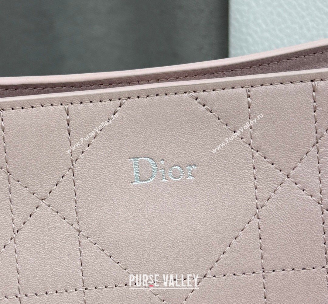 Dior Trianon Bucket Bag with Chain in Flat Macrocannage Lambskin Leather Pink 2026 M0179 (BF-260409001)