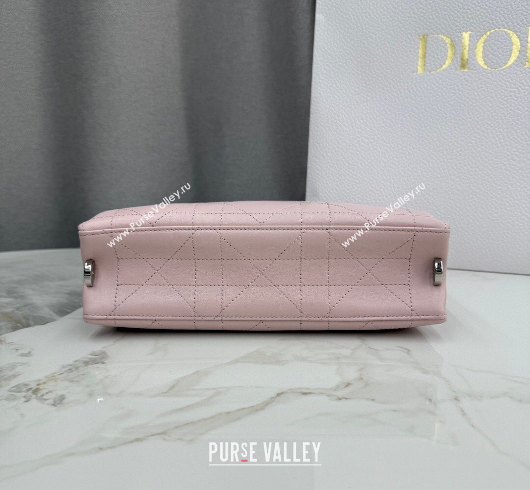 Dior Trianon Bucket Bag with Chain in Flat Macrocannage Lambskin Leather Pink 2026 M0179 (BF-260409001)