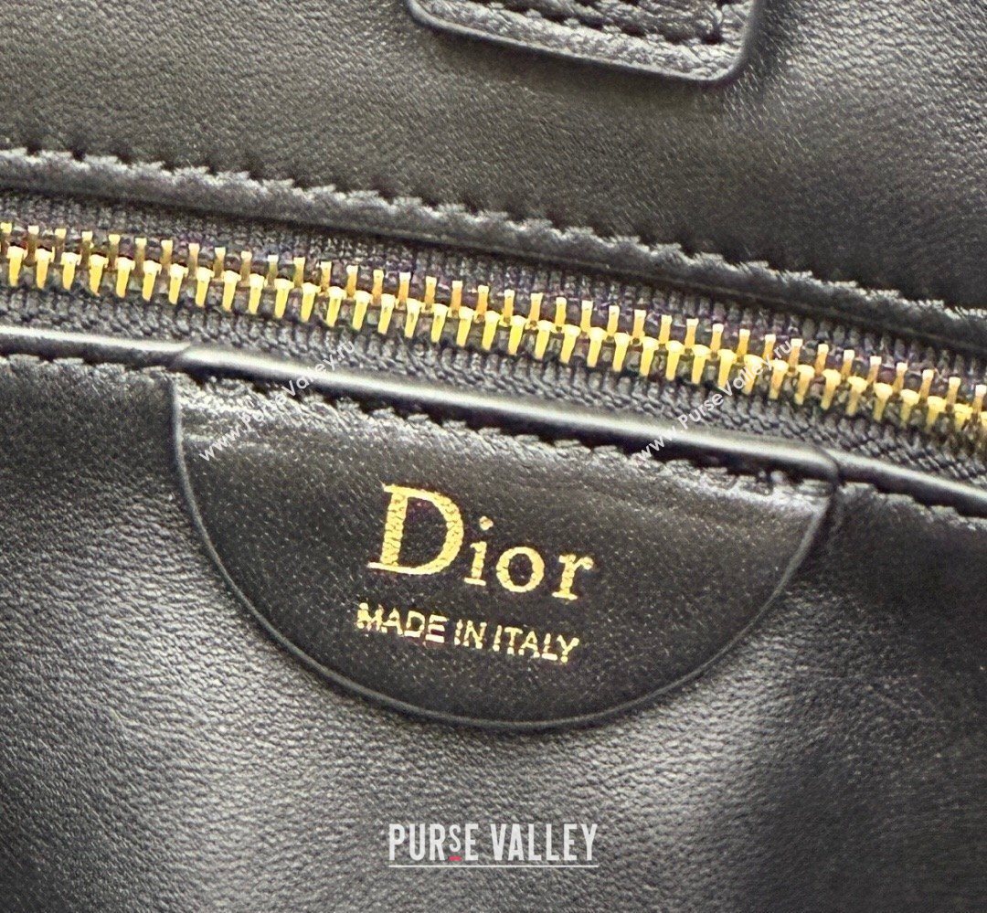 Dior Trianon Bucket Bag with Chain in Flat Macrocannage Lambskin Leather Black 2026 M0179 (BF-260409002)