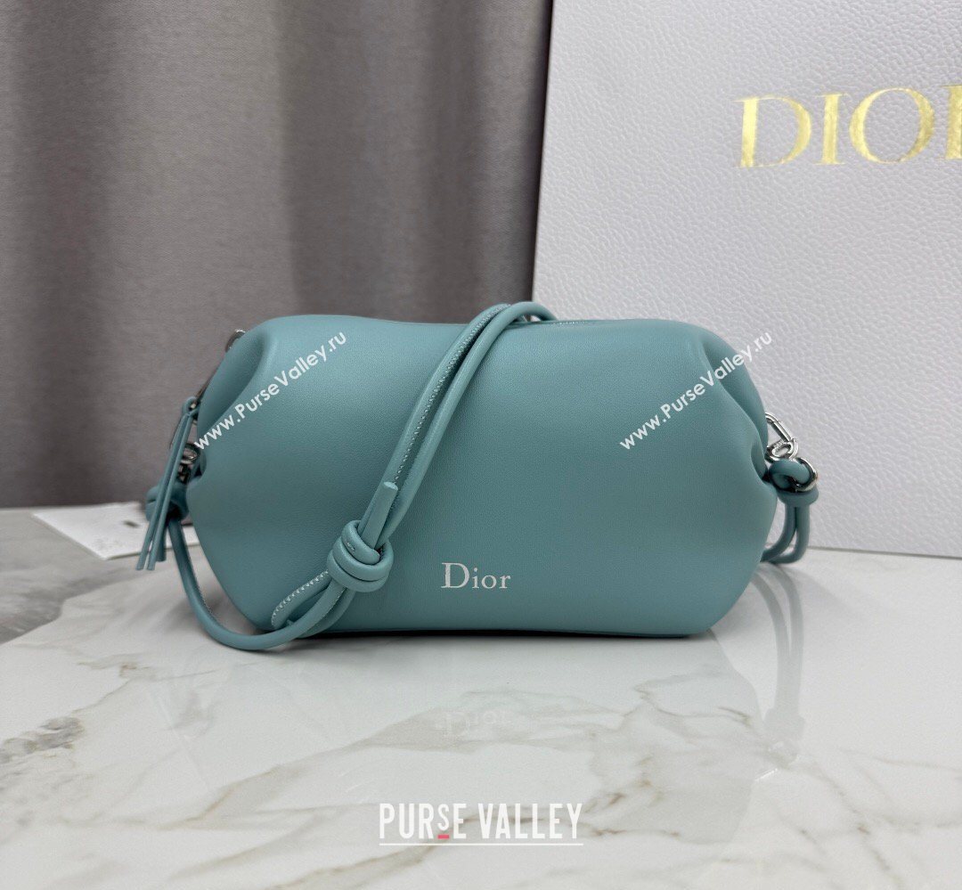 Dior Bow Pouch Bag in Lambskin Leather Green 2026 S3900 (BF-260409007)