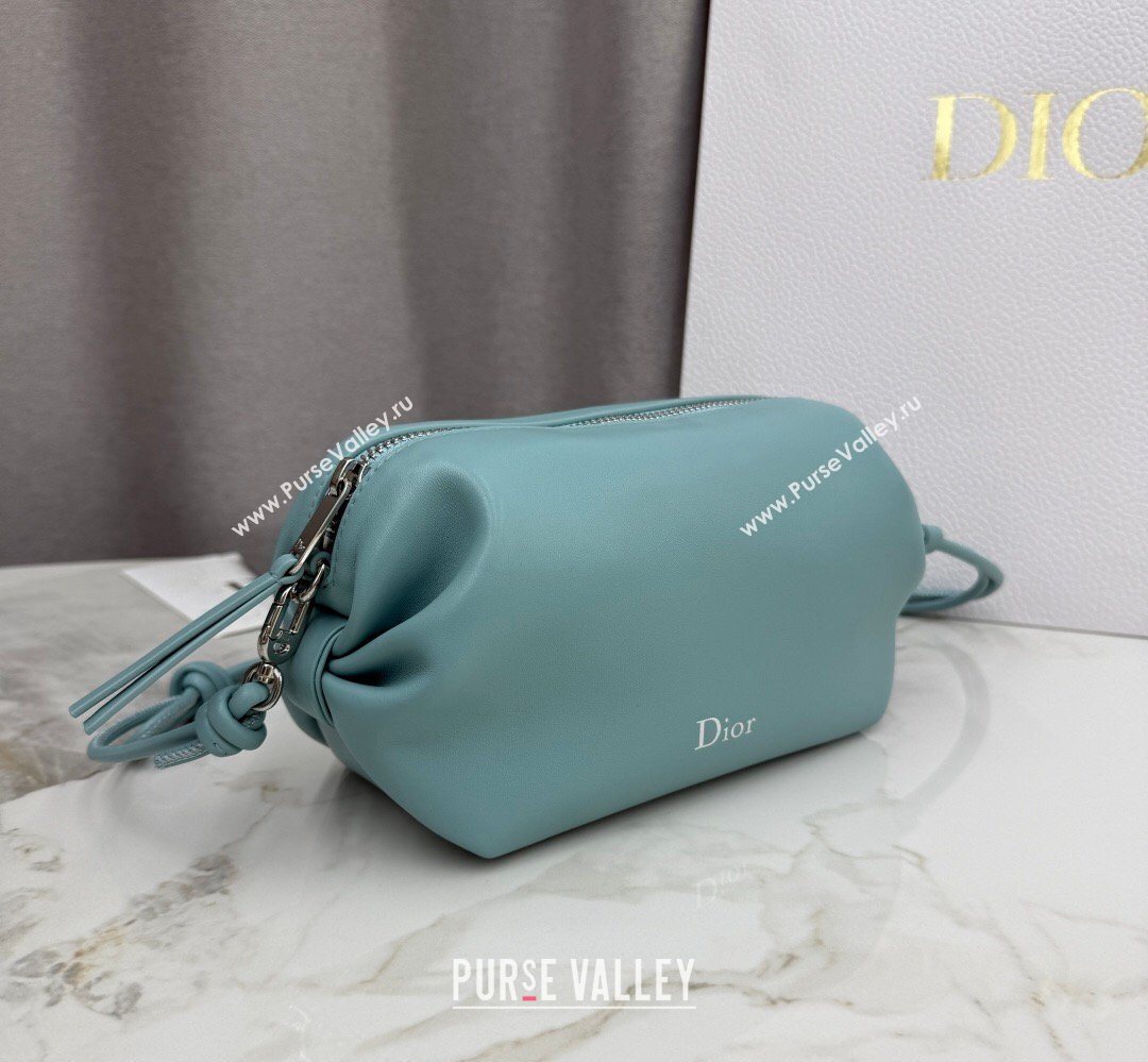 Dior Bow Pouch Bag in Lambskin Leather Green 2026 S3900 (BF-260409007)