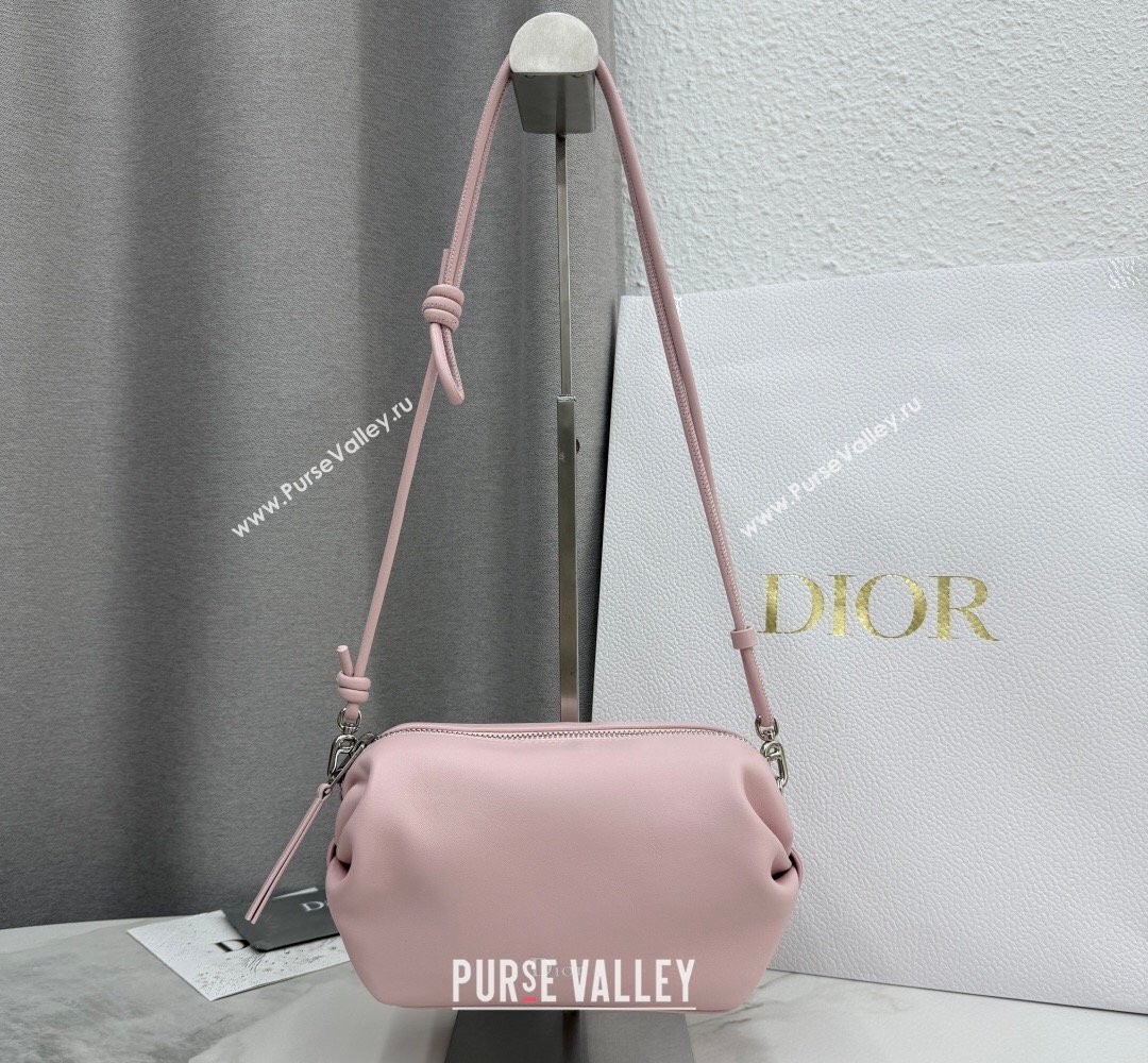 Dior Bow Pouch Bag in Lambskin Leather Pink 2026 S3900 (BF-260409008)