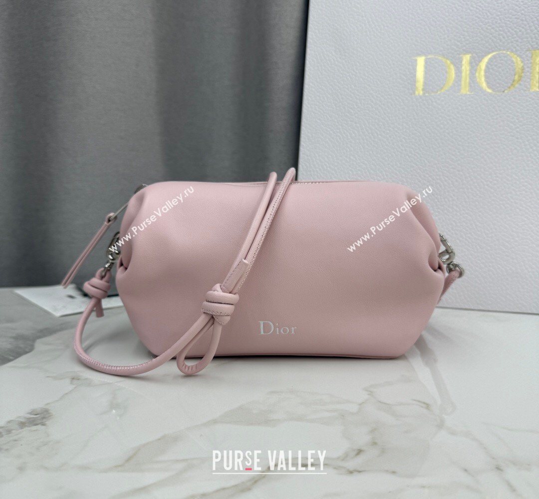 Dior Bow Pouch Bag in Lambskin Leather Pink 2026 S3900 (BF-260409008)