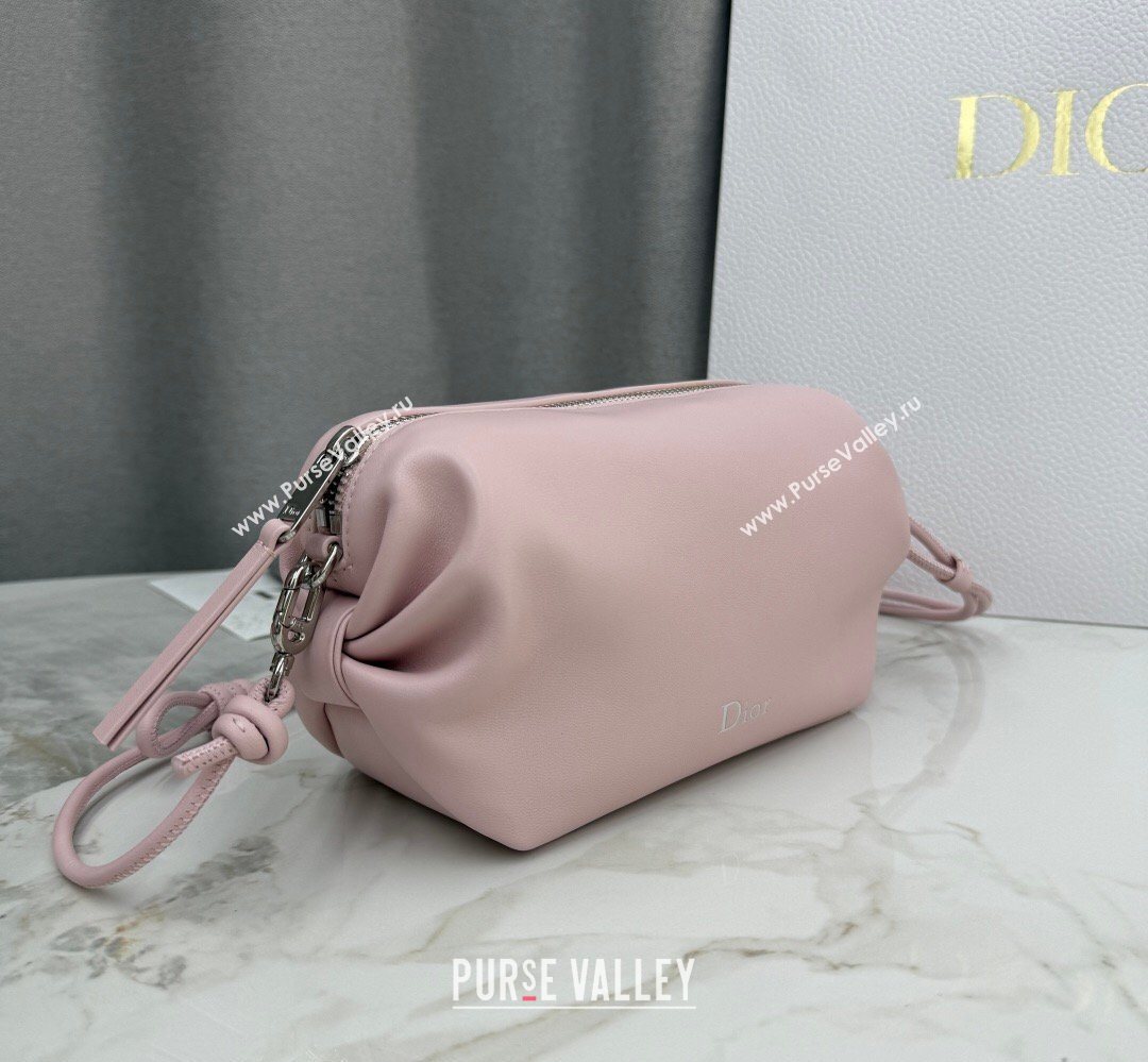 Dior Bow Pouch Bag in Lambskin Leather Pink 2026 S3900 (BF-260409008)
