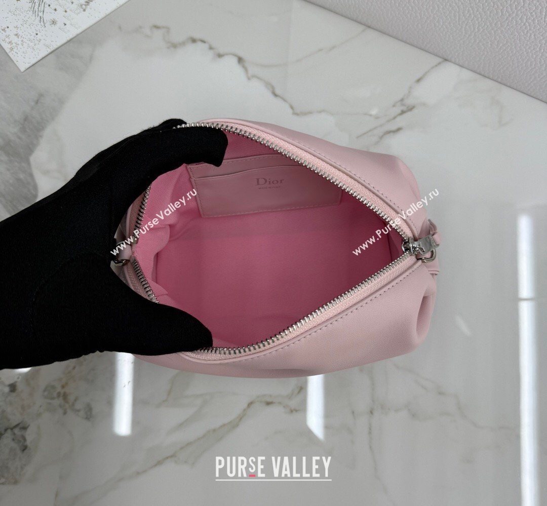 Dior Bow Pouch Bag in Lambskin Leather Pink 2026 S3900 (BF-260409008)