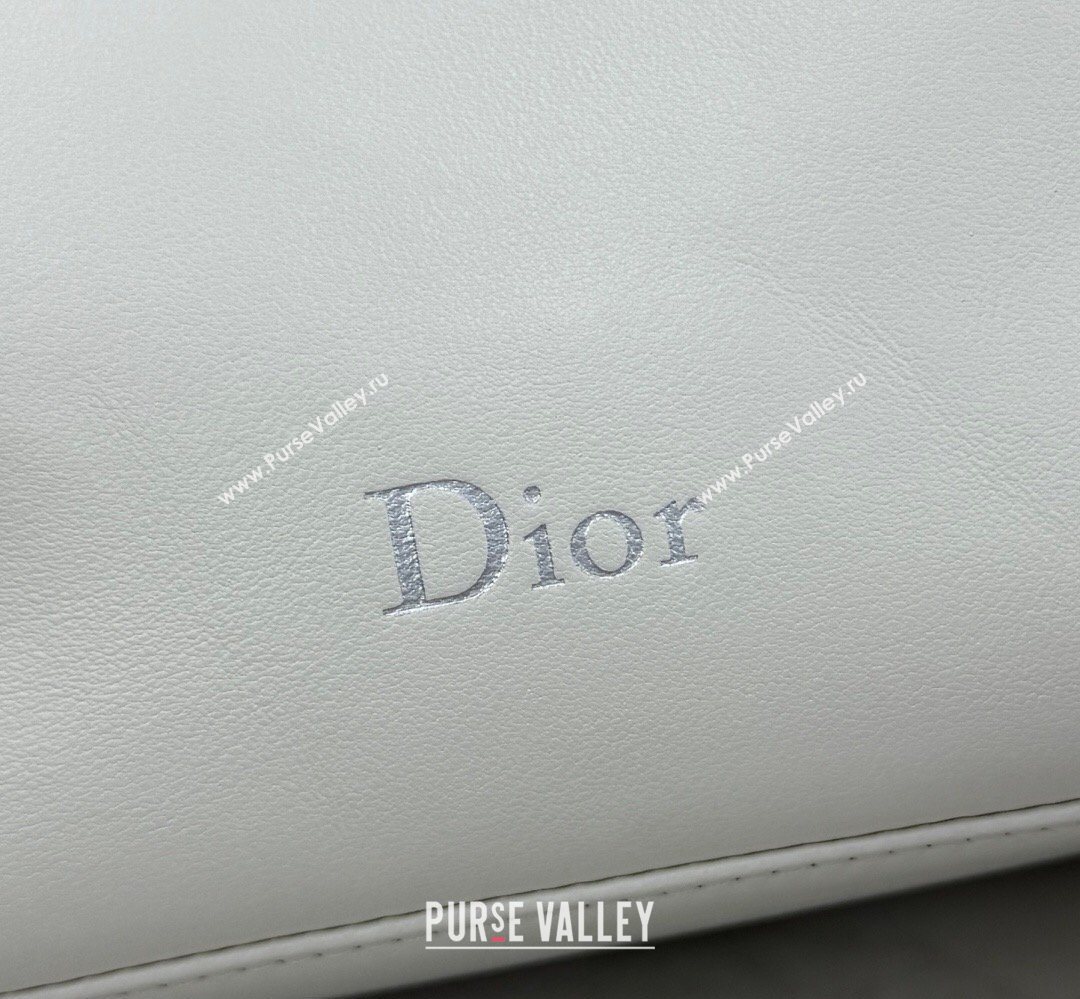 Dior Bow Pouch Bag in Lambskin Leather White 2026 S3900 (BF-260409010)