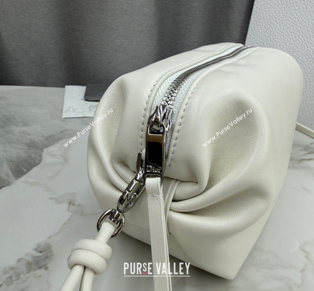 Dior Bow Pouch Bag in Lambskin Leather White 2026 S3900 (BF-260409010)