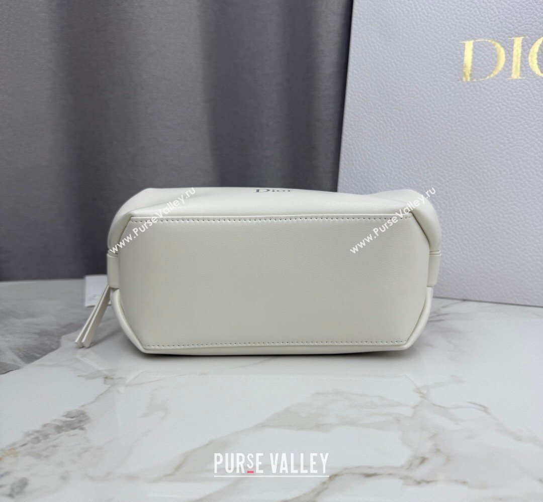 Dior Bow Pouch Bag in Lambskin Leather White 2026 S3900 (BF-260409010)
