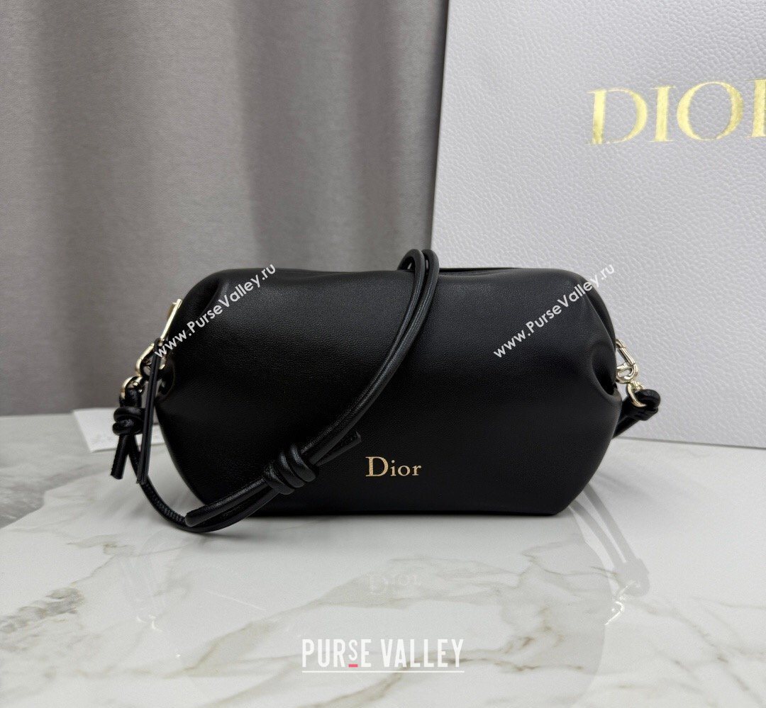Dior Bow Pouch Bag in Lambskin Leather Black 2026 S3900 (BF-260409011)