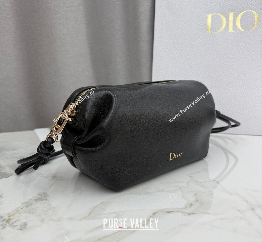Dior Bow Pouch Bag in Lambskin Leather Black 2026 S3900 (BF-260409011)