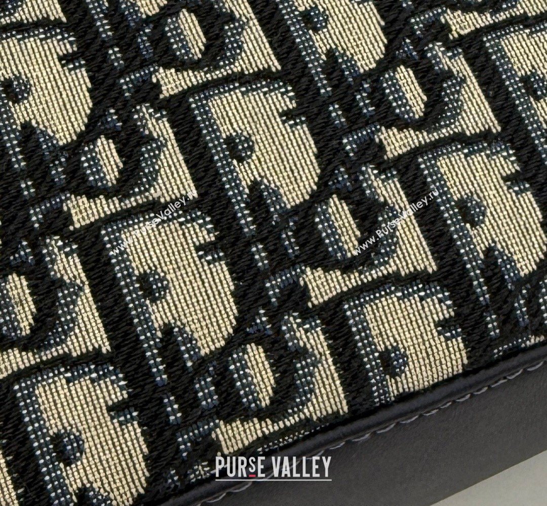 Dior Bow Pouch Bag in Blue Dior Oblique Jacquard 2026 S3900 (BF-260409012)