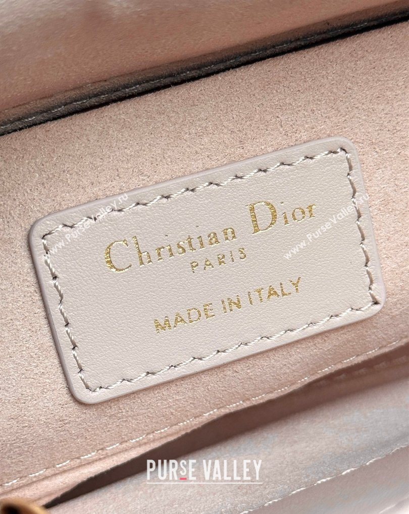 Dior Mini Lady D-Joy Bag in Cannage Lambskin with Bow Blush Pink 2026 D9240 (XXG-260408090)