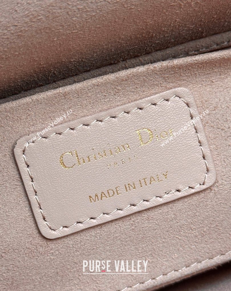Dior Small Lady D-Joy Bag in Cannage Lambskin with Bow Blush Pink 2026 D9240 (XXG-260408091)